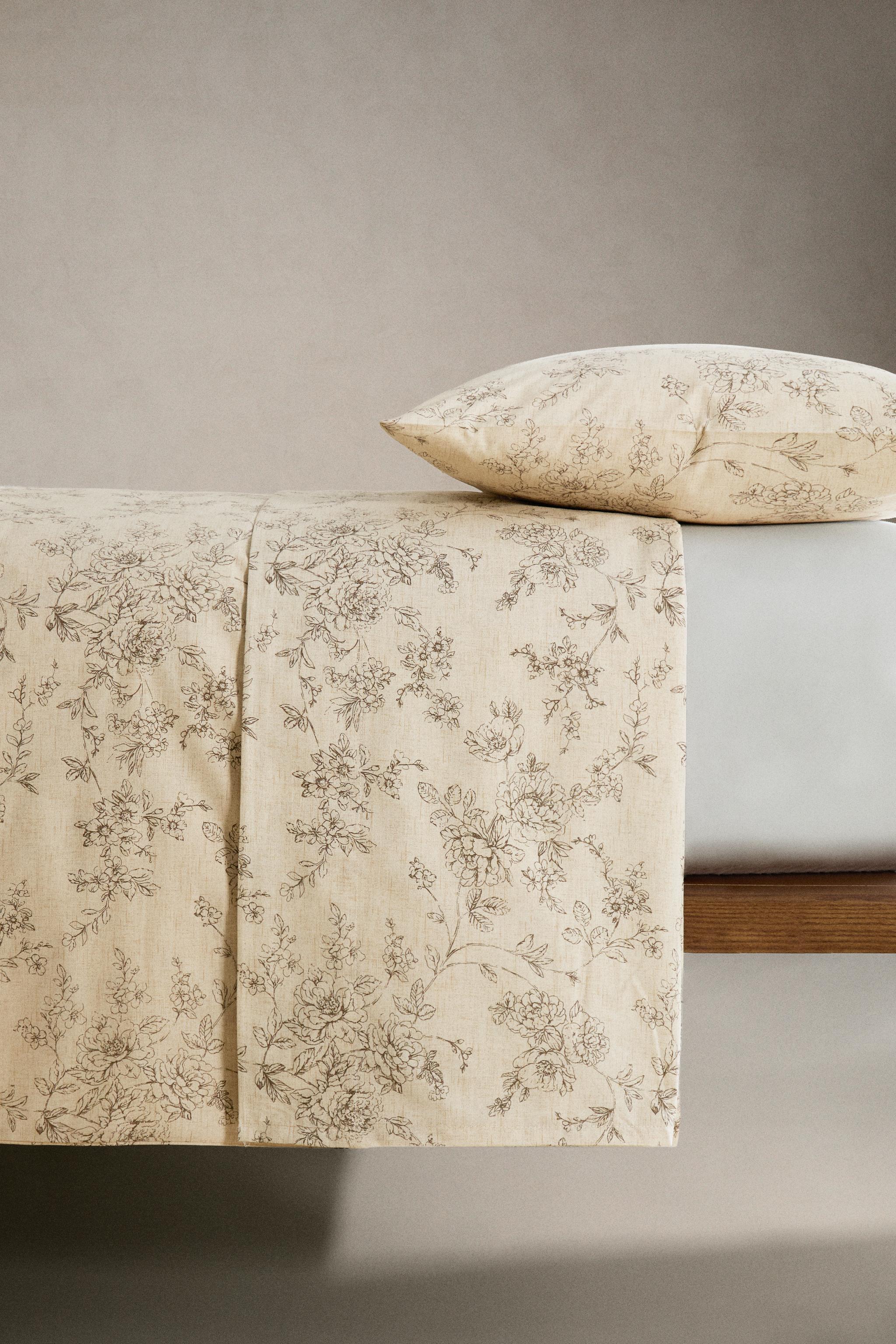 FLORAL PRINT FLAT SHEET